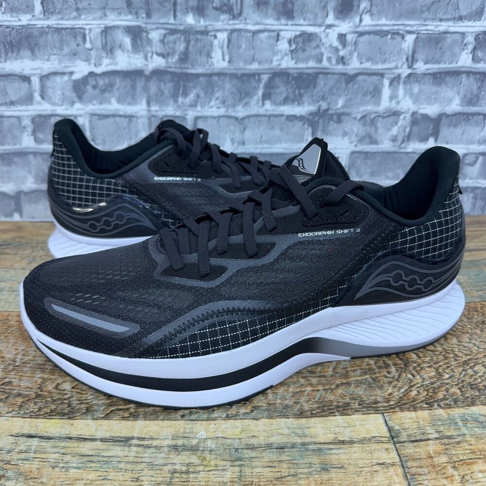 Saucony Endorphin Shift 2 Black White Running Shoes S20689-10 Mens Size 13 New